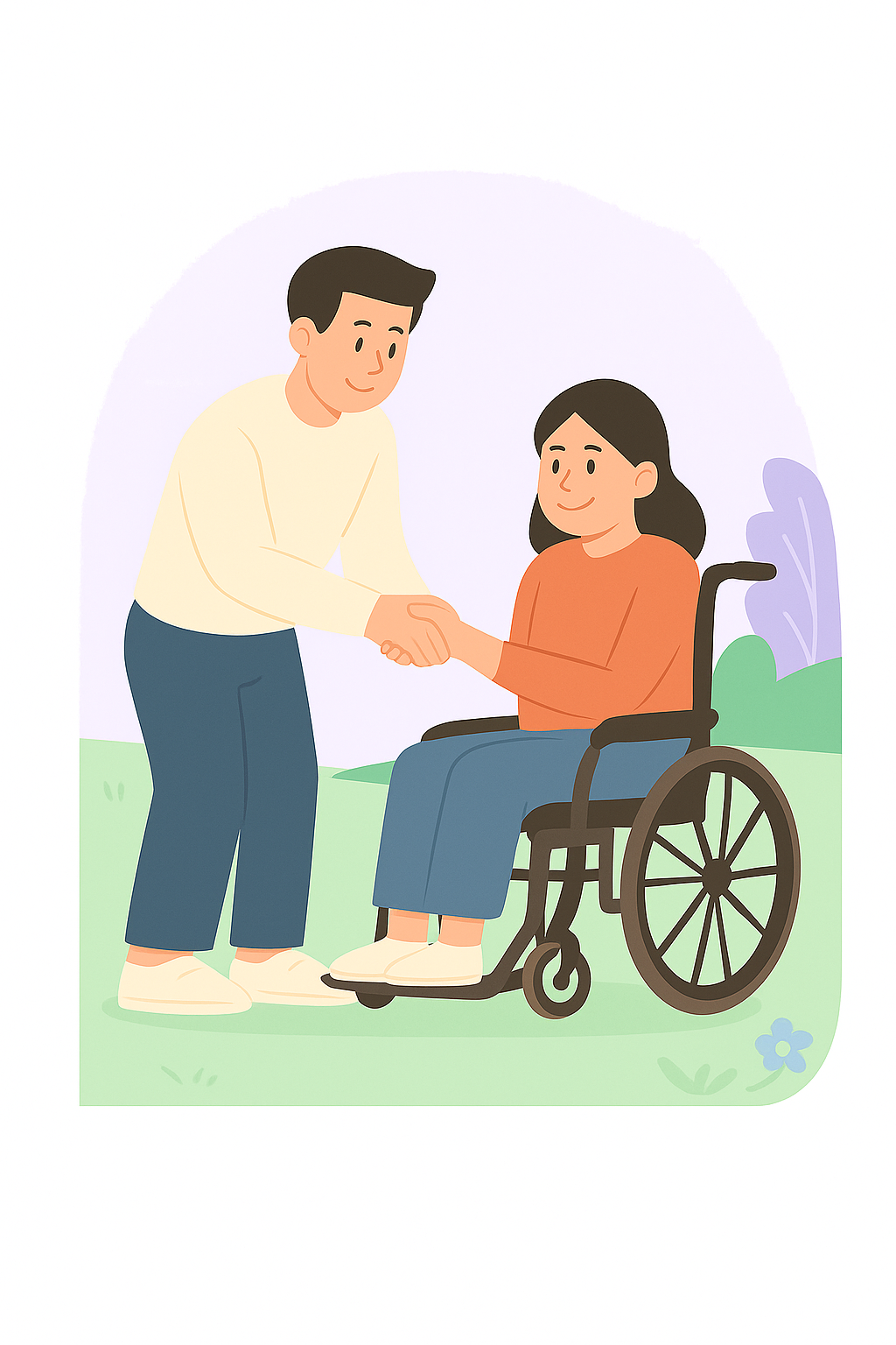 장애인 후원 일러스트